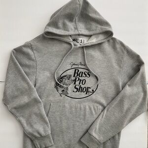 Bass Pro Shop Hoodie Sweatshirt Gray Size S